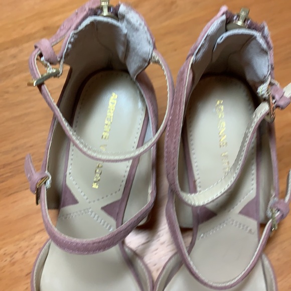 Mauve double strap D’Orsay heels - Picture 3 of 6